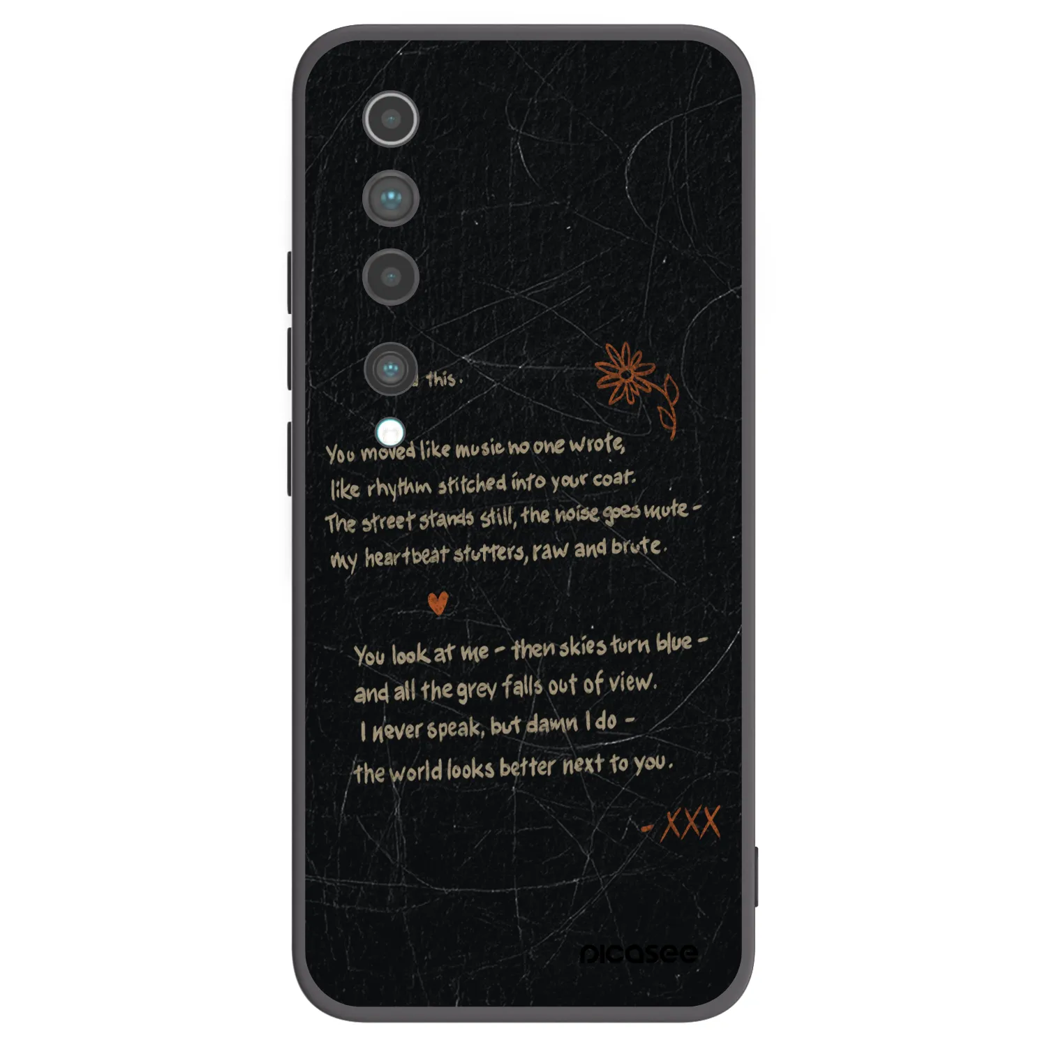 Picasee husă neagră din silicon pentru Xiaomi Mi 10 - POET