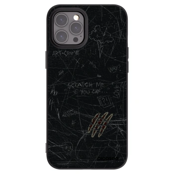 Picasee husă neagră din silicon pentru Apple iPhone 12 Pro Max - SCRATCH