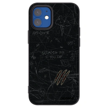 Picasee husă neagră din silicon pentru Apple iPhone 12 mini - SCRATCH