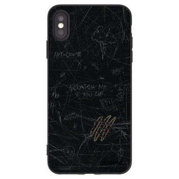 Picasee husă neagră din silicon pentru Apple iPhone XS Max - SCRATCH