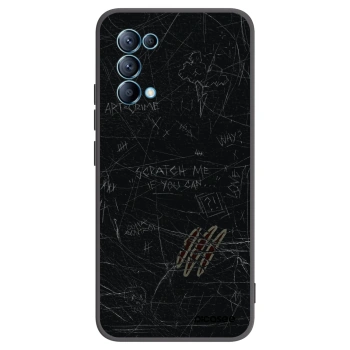 Picasee husă neagră din silicon pentru OPPO Reno 5 5G - SCRATCH