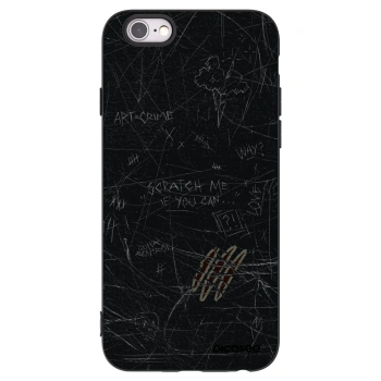Picasee husă neagră din silicon pentru Apple iPhone 6/6S - SCRATCH