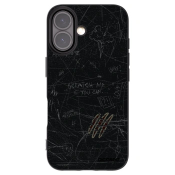 Picasee husă neagră din silicon pentru Apple iPhone 16 - SCRATCH