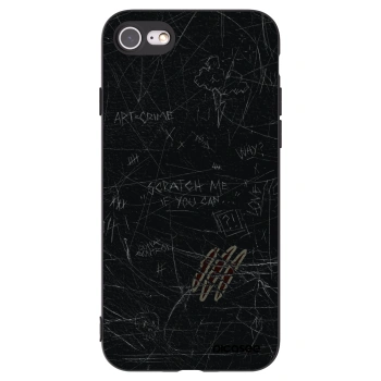 Picasee husă neagră din silicon pentru Apple iPhone 8 - SCRATCH