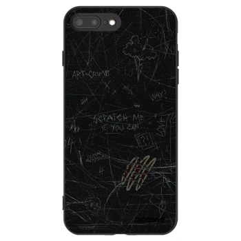 Picasee husă neagră din silicon pentru Apple iPhone 8 Plus - SCRATCH