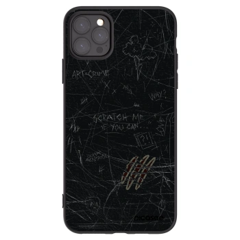 Picasee husă neagră din silicon pentru Apple iPhone 11 Pro Max - SCRATCH