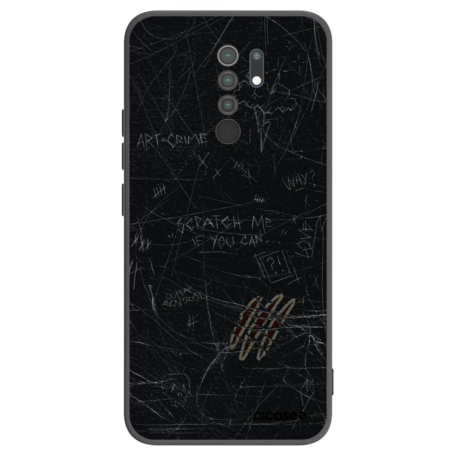 Picasee husă neagră din silicon pentru Xiaomi Redmi 9 - SCRATCH