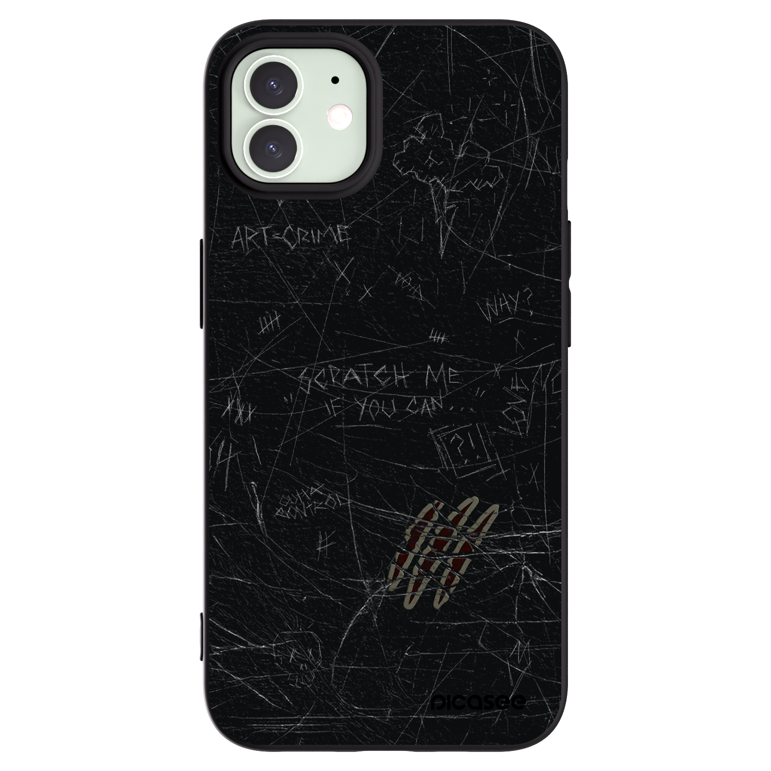 Picasee husă neagră din silicon pentru Apple iPhone 12 Pro - SCRATCH