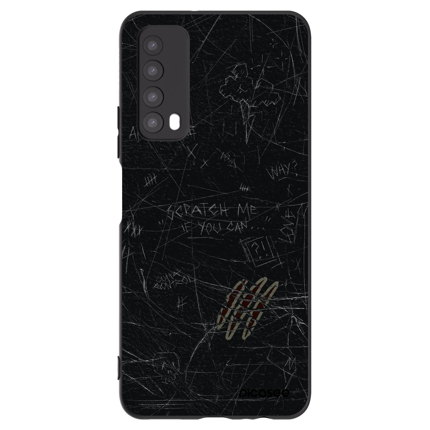 Picasee husă neagră din silicon pentru Huawei P Smart 2021 - SCRATCH