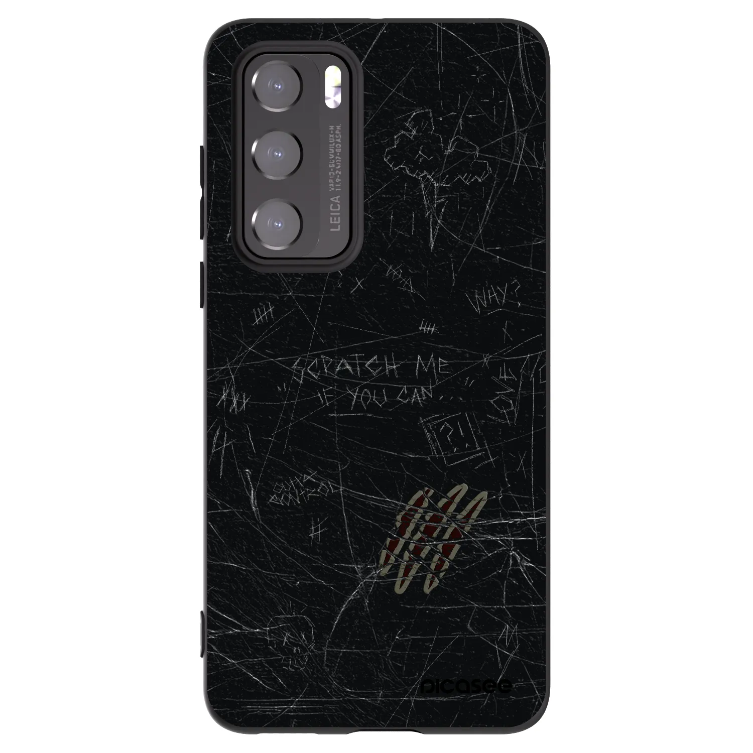 Picasee husă neagră din silicon pentru Huawei P40 - SCRATCH