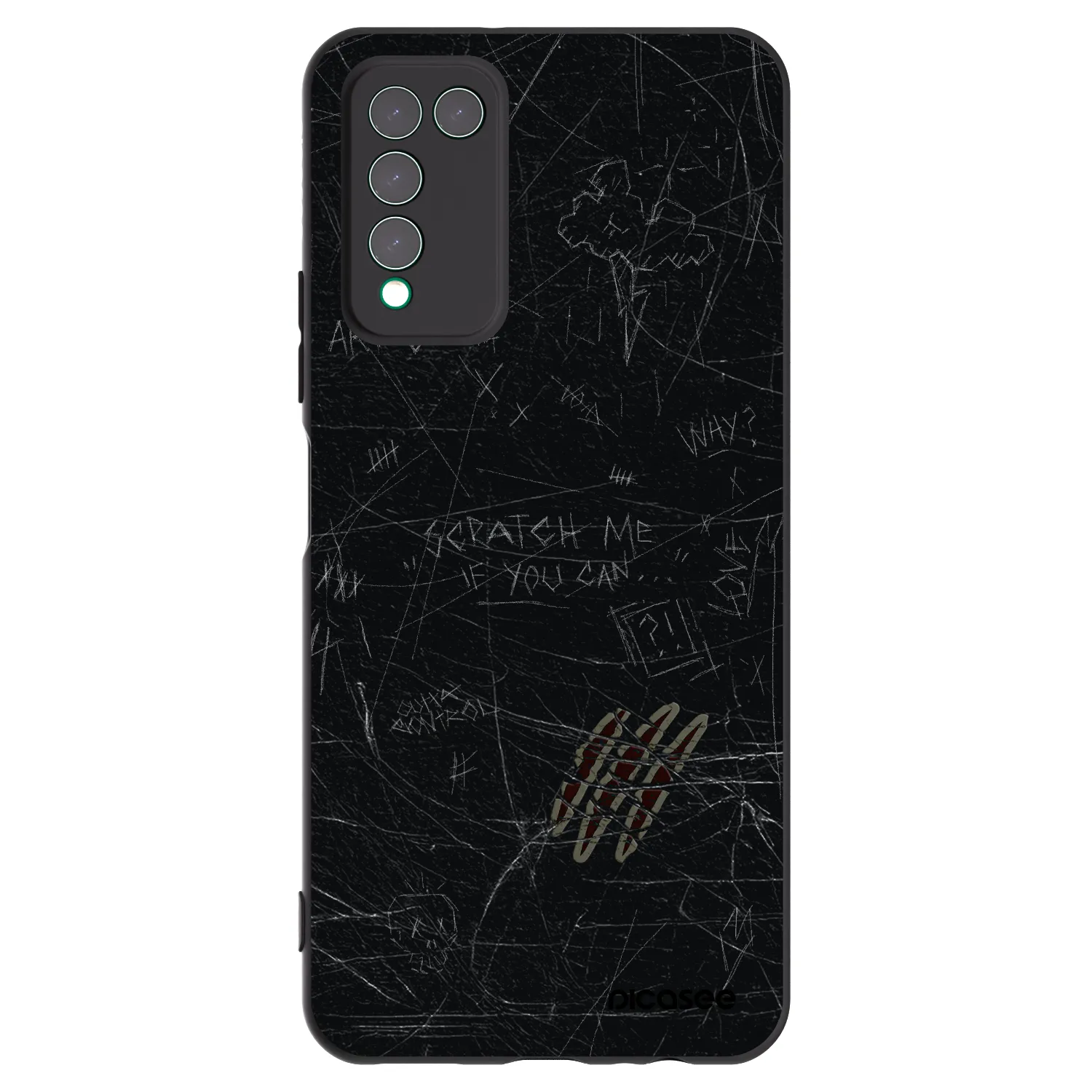 Picasee husă neagră din silicon pentru Honor 10X Lite - SCRATCH