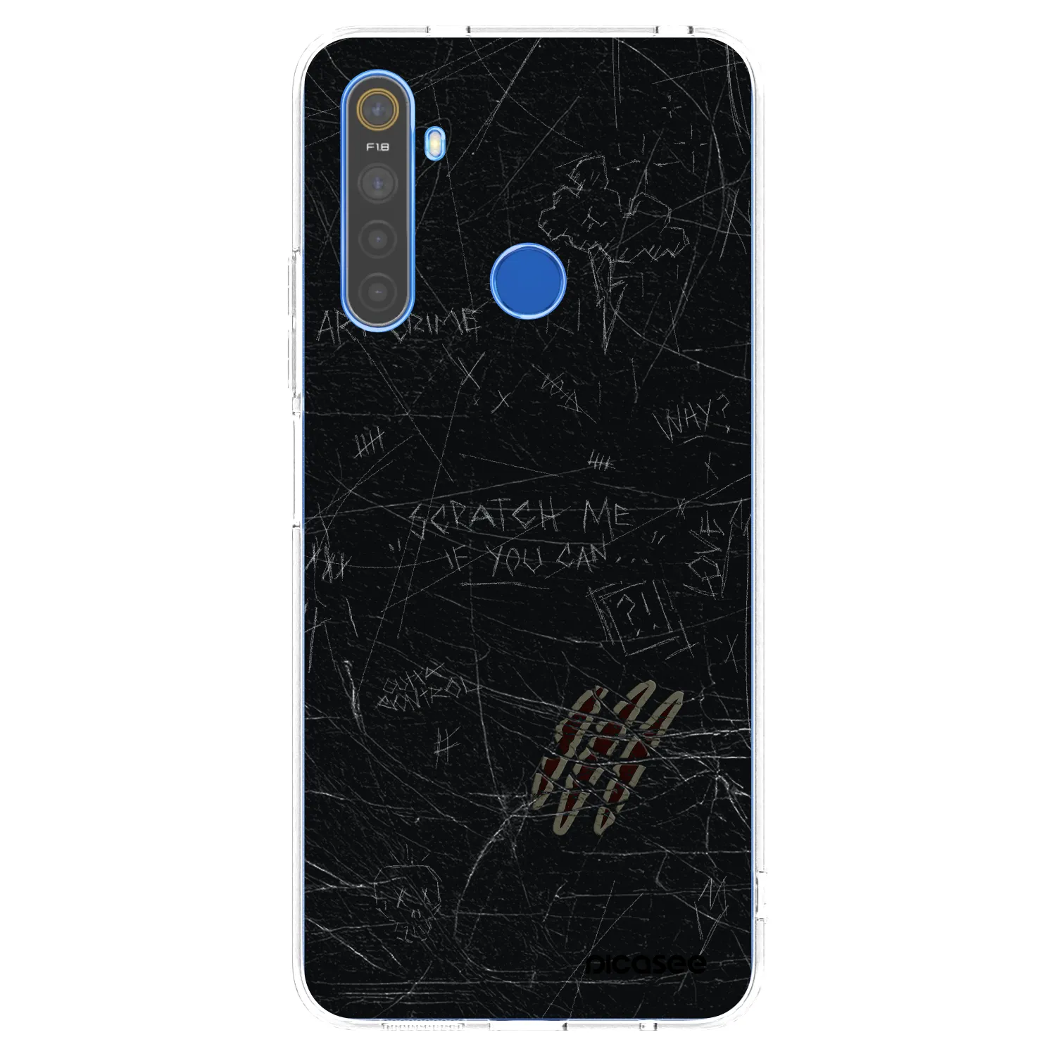 Picasee husă transparentă din silicon pentru Realme 5 - SCRATCH