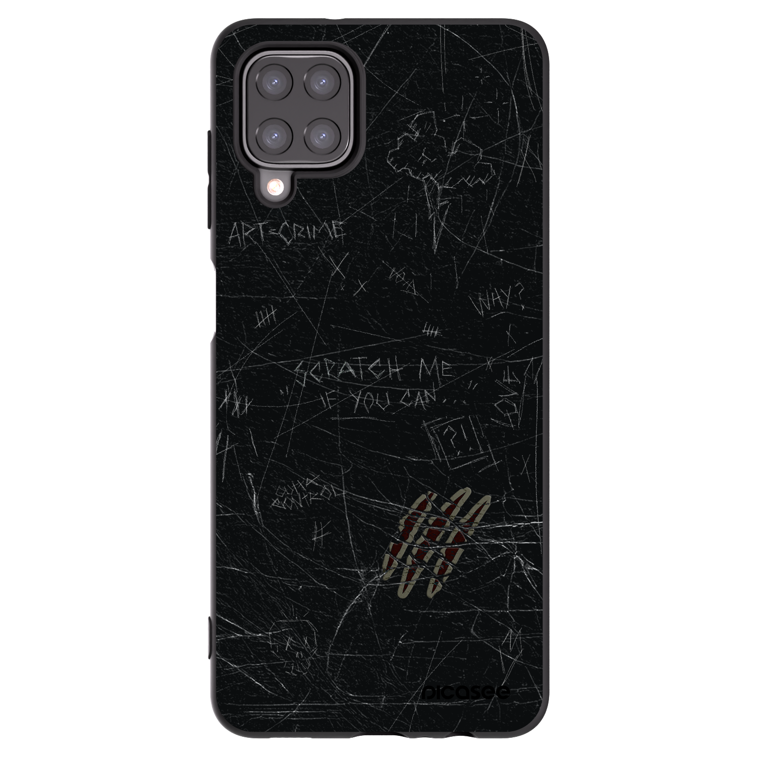Picasee husă neagră din silicon pentru Samsung Galaxy A12 A125F - SCRATCH