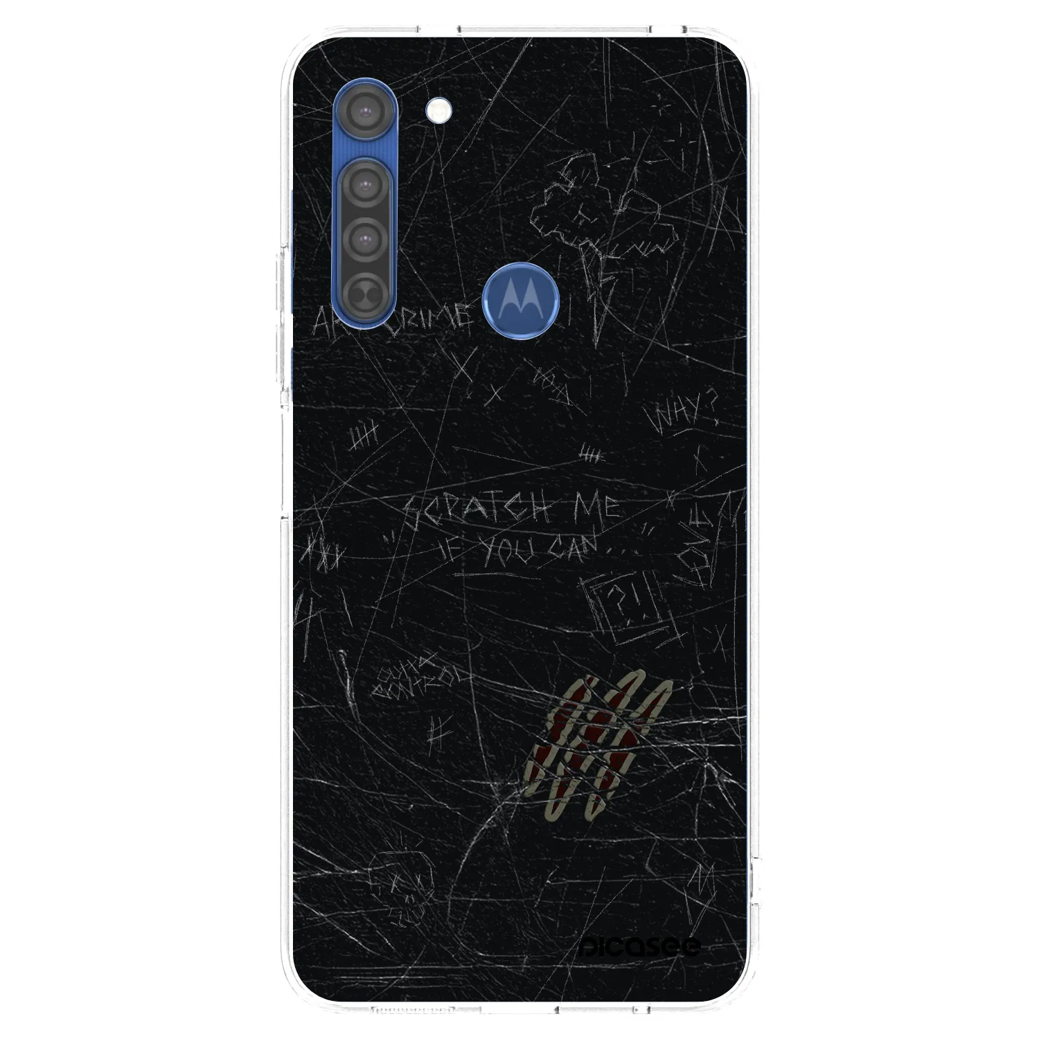 Picasee husă transparentă din silicon pentru Motorola Moto G8 - SCRATCH