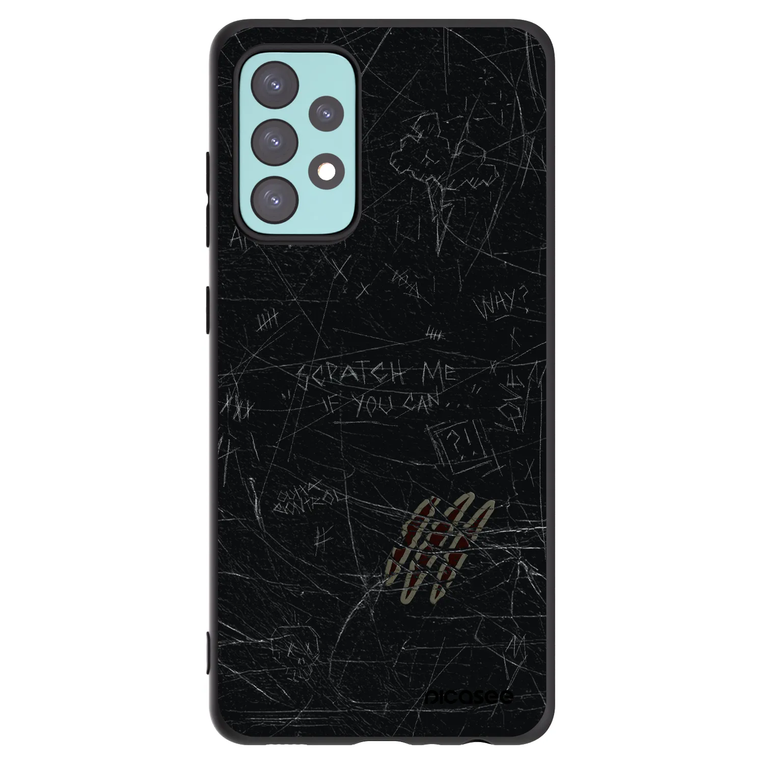 Picasee husă neagră din silicon pentru Samsung Galaxy A72 A725F - SCRATCH