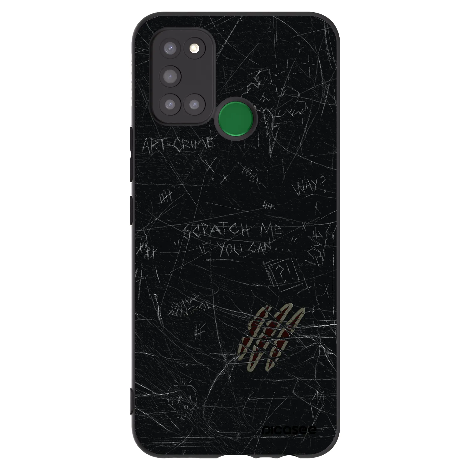 Picasee husă neagră din silicon pentru Realme 7i - SCRATCH
