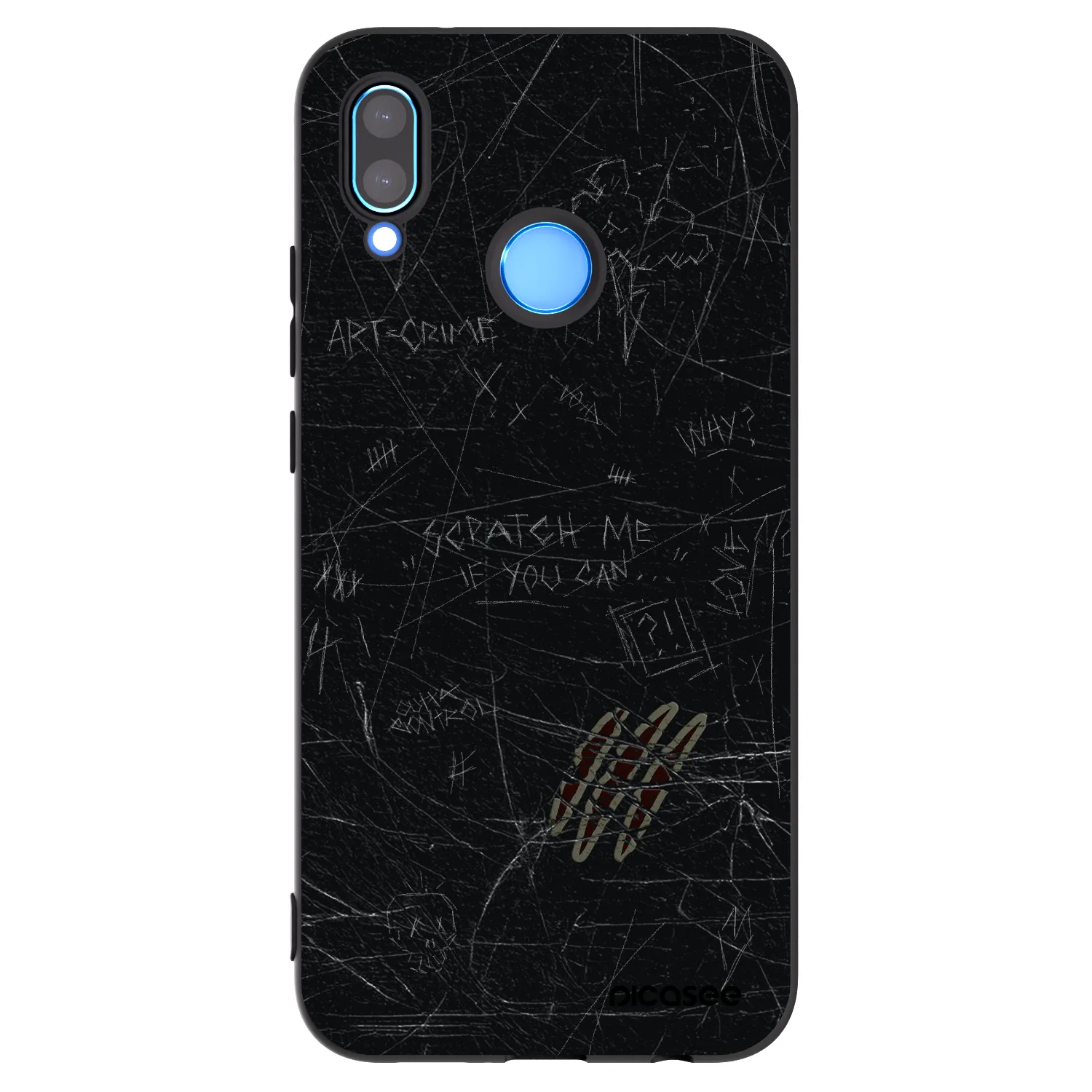 Picasee husă neagră din silicon pentru Huawei P20 Lite - SCRATCH