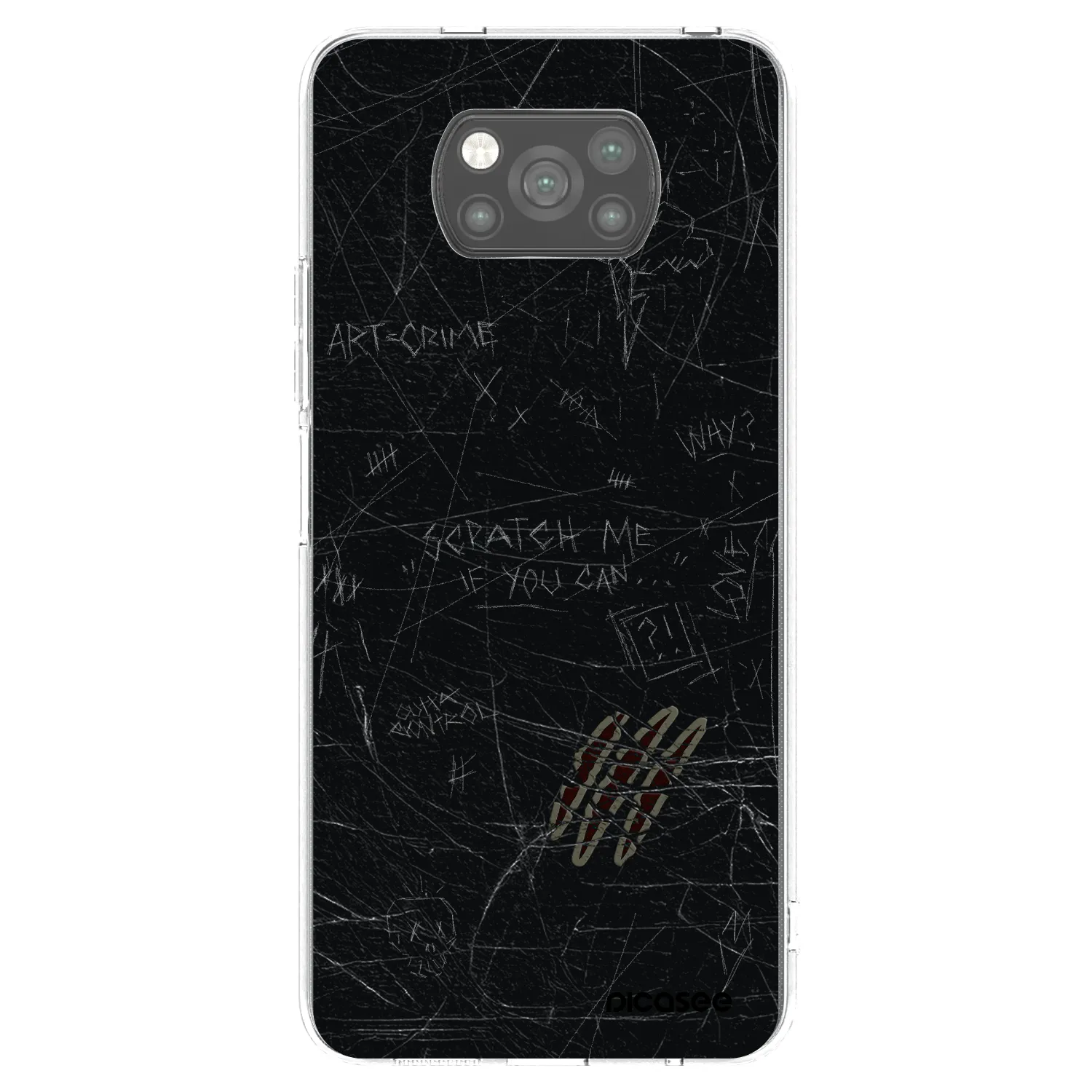 Picasee husă neagră din silicon pentru Xiaomi Poco X3 Pro - SCRATCH