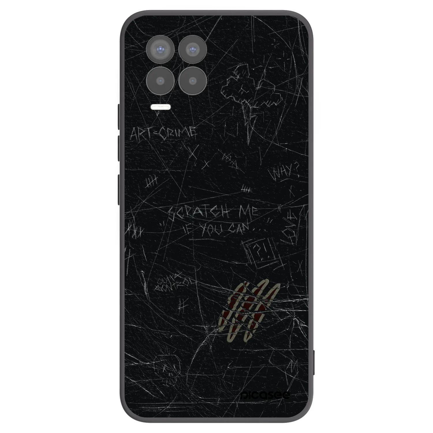 Picasee husă neagră din silicon pentru Realme 8 Pro - SCRATCH