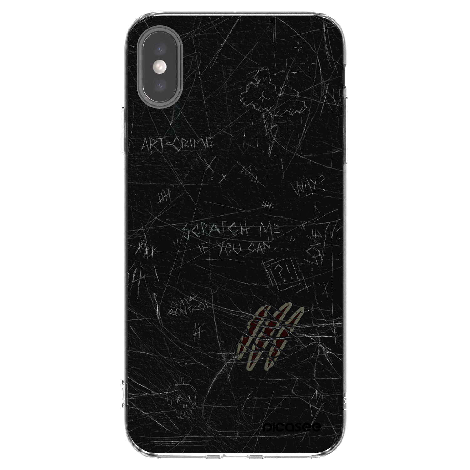 Picasee husă transparentă din silicon pentru Apple iPhone XS Max - SCRATCH