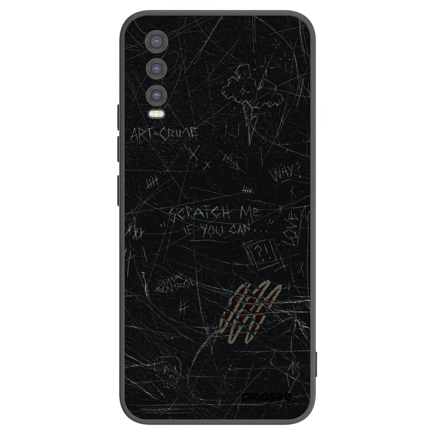 Picasee husă neagră din silicon pentru Vivo Y20s - SCRATCH