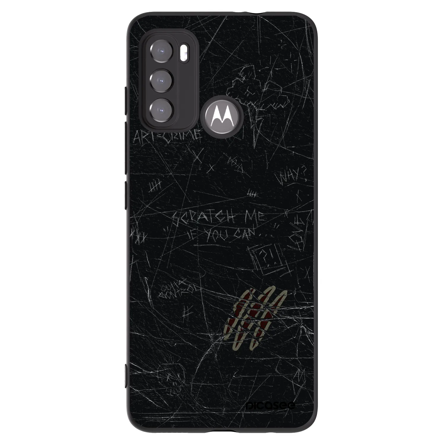Picasee husă neagră din silicon pentru Motorola Moto G60 - SCRATCH