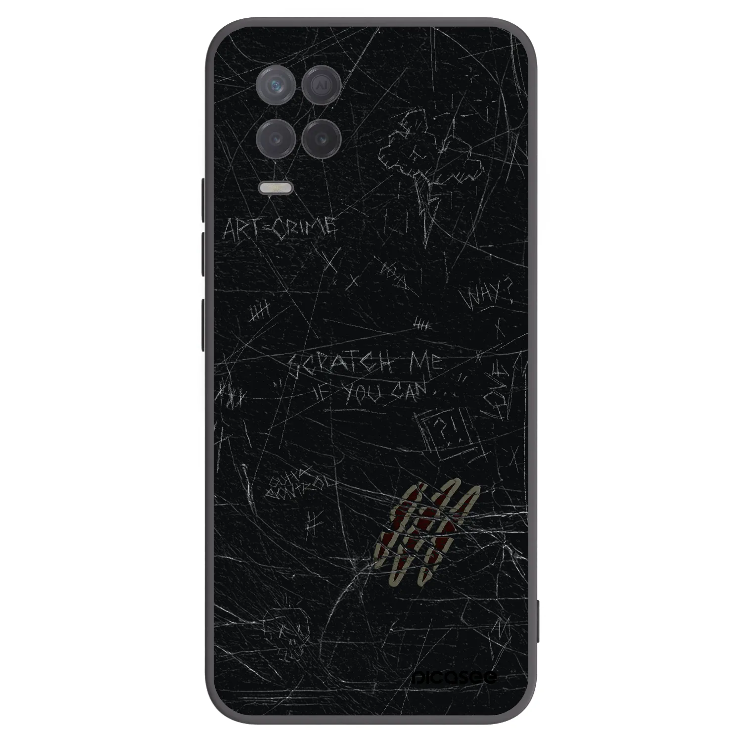 Picasee husă neagră din silicon pentru Realme 8 5G - SCRATCH