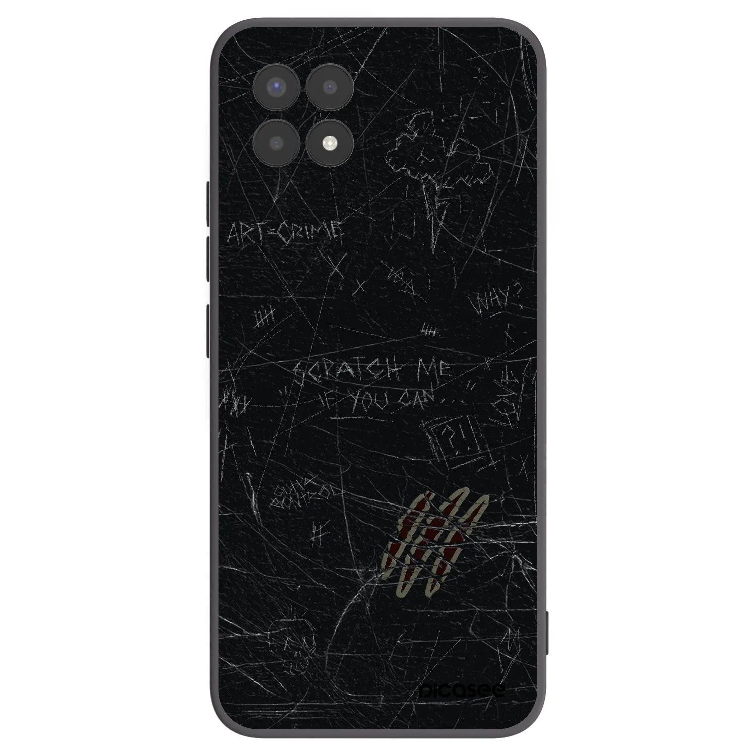 Picasee husă neagră din silicon pentru Realme 8i - SCRATCH