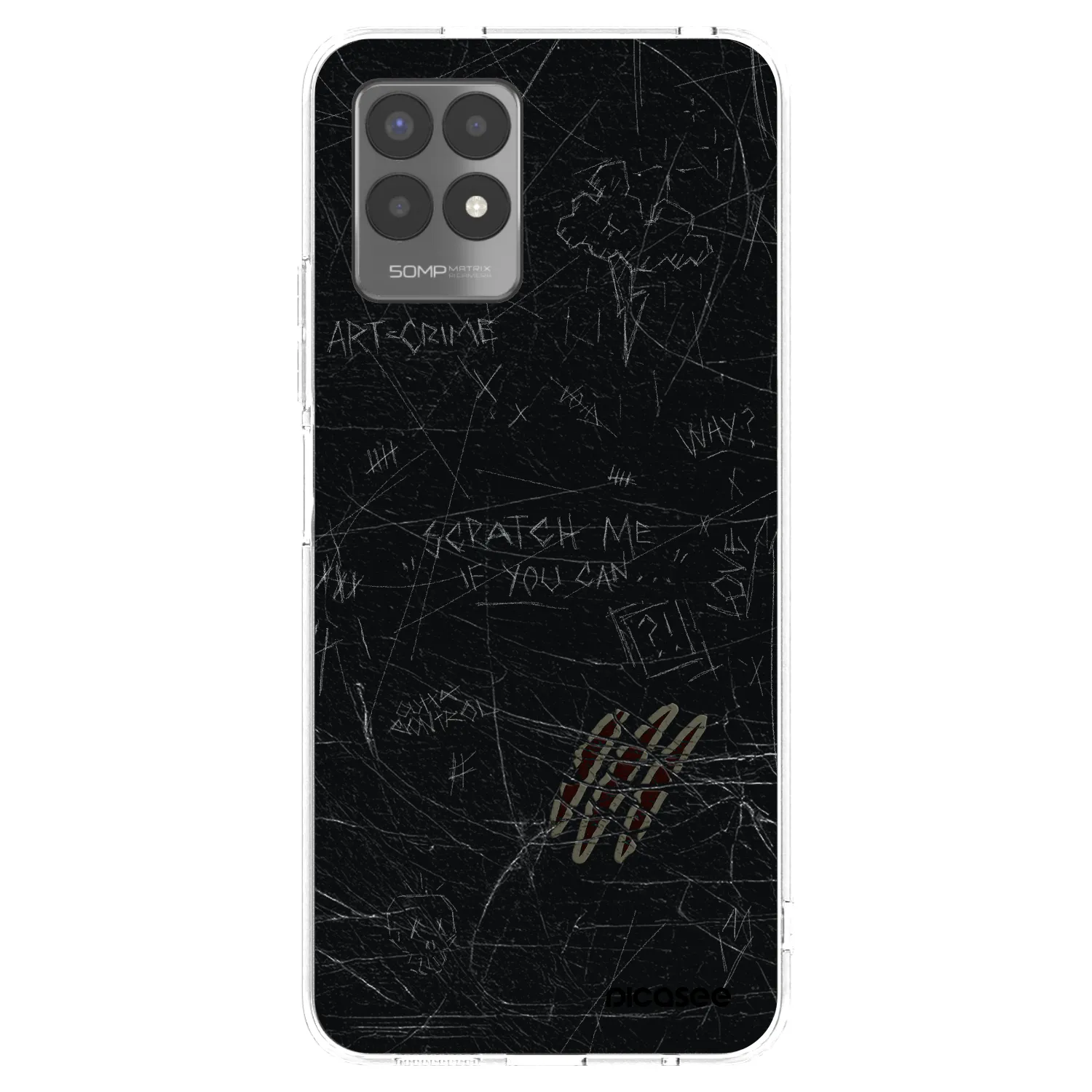 Picasee husă transparentă din silicon pentru Realme 8i - SCRATCH
