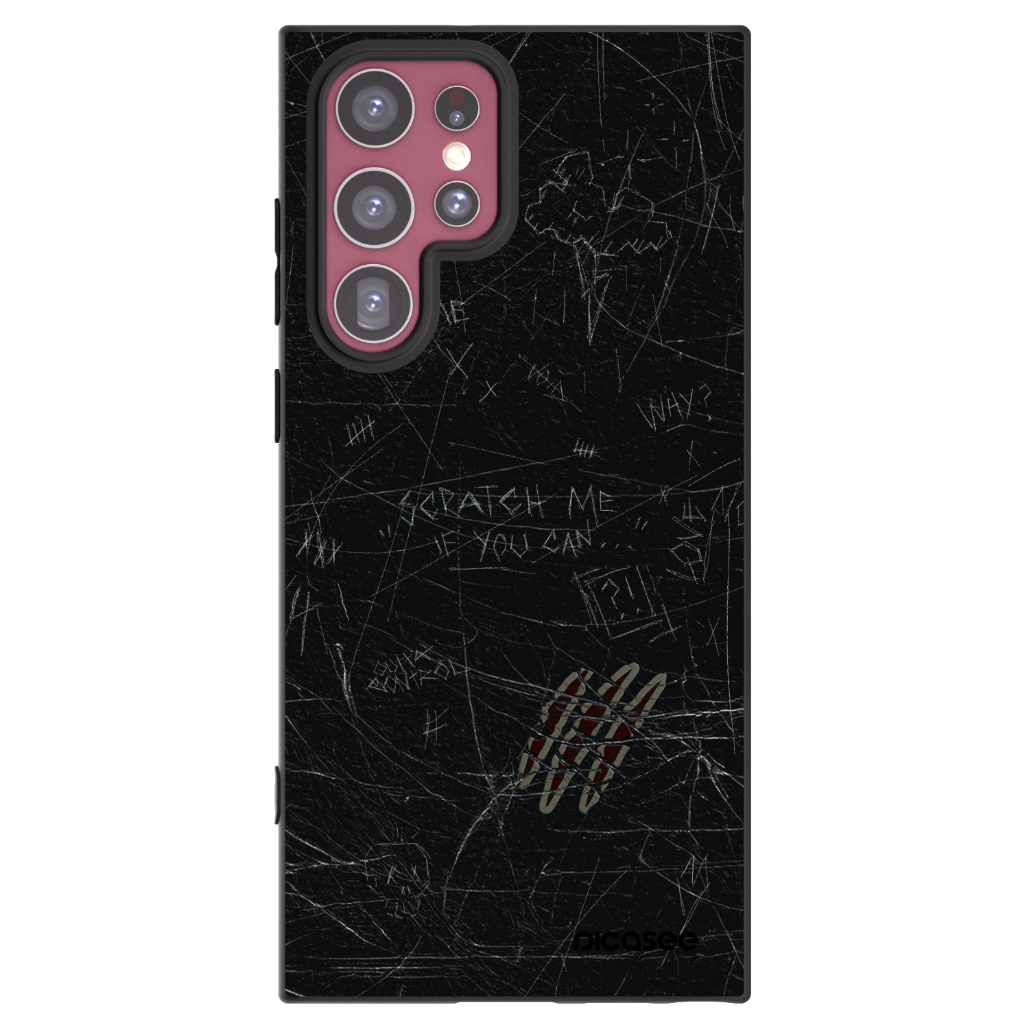 Picasee husă neagră din silicon pentru Samsung Galaxy S22 Ultra 5G - SCRATCH