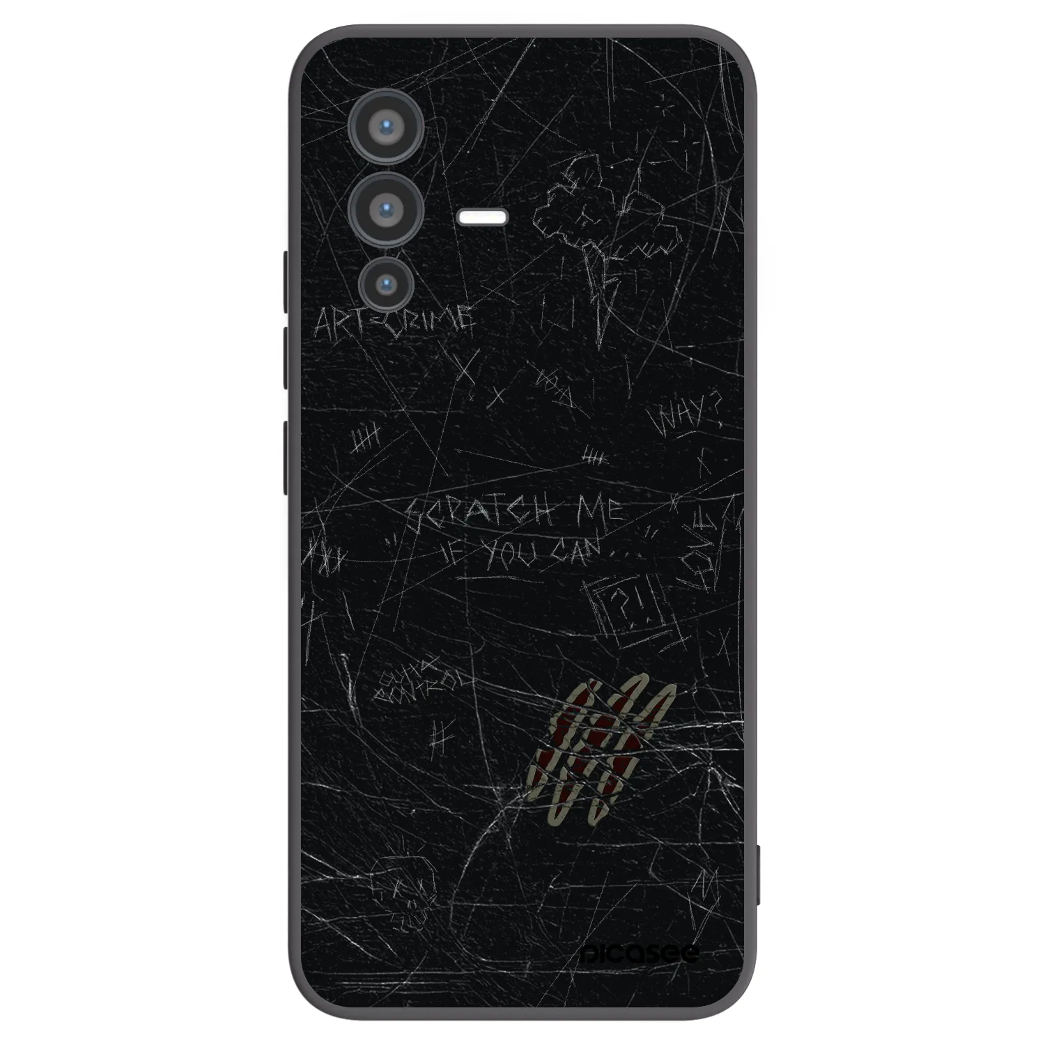 Picasee husă neagră din silicon pentru Vivo V23 5G - SCRATCH