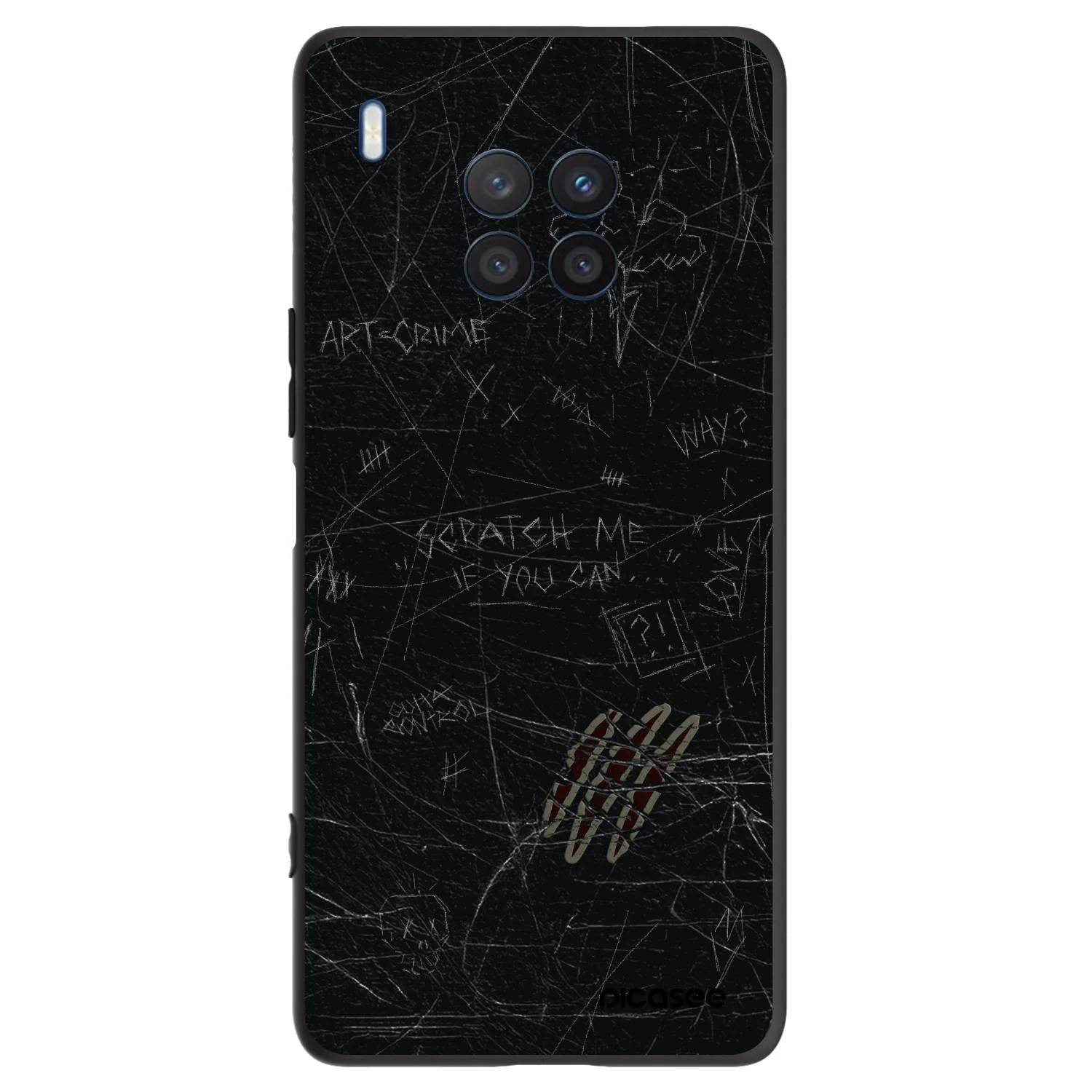 Picasee husă neagră din silicon pentru Honor 50 Lite - SCRATCH