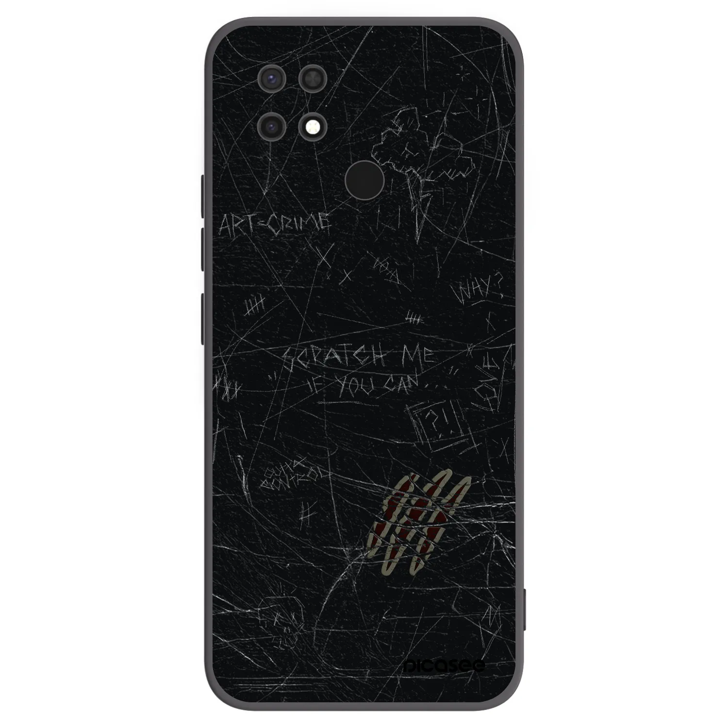 Picasee husă neagră din silicon pentru Xiaomi Redmi 10C - SCRATCH