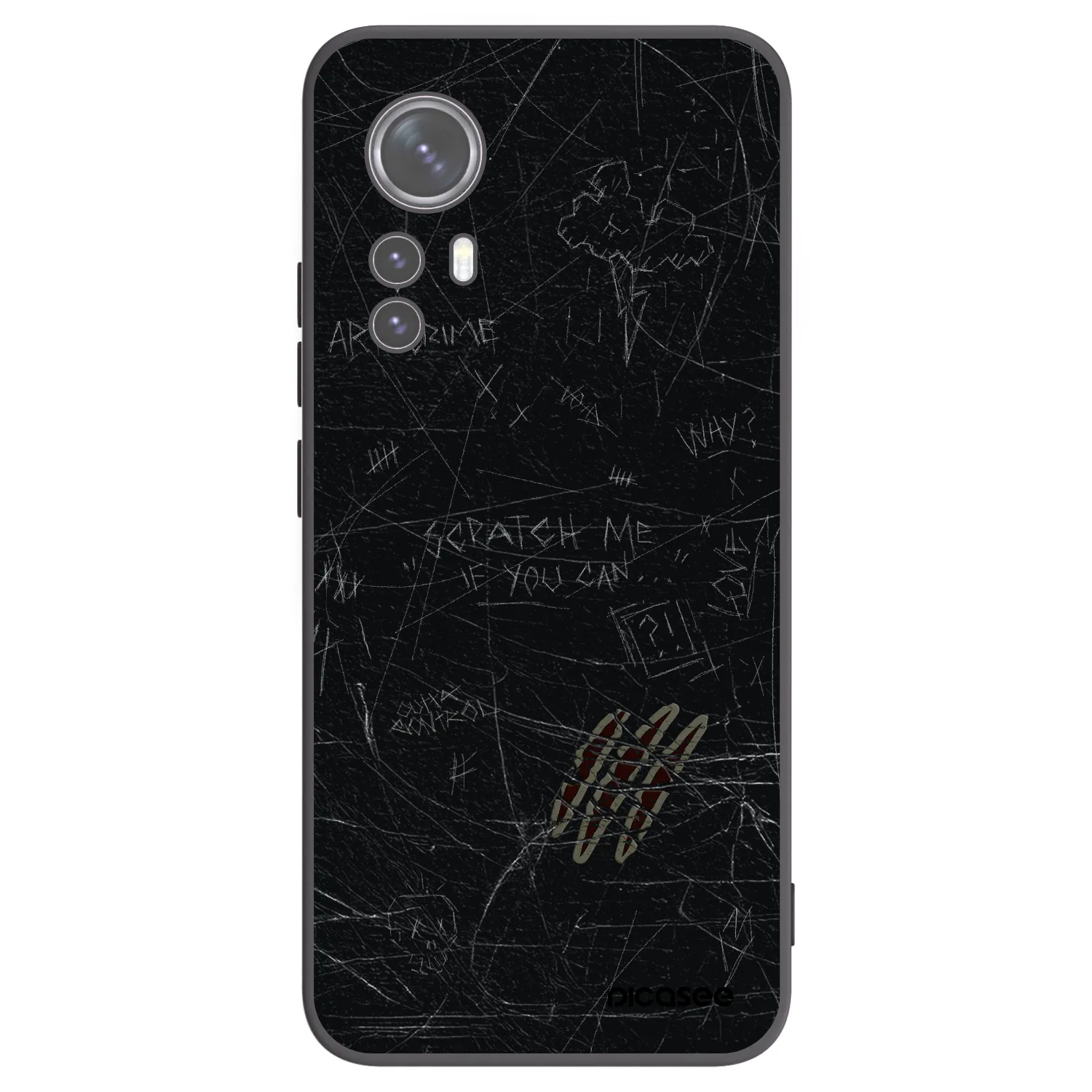 Picasee husă neagră din silicon pentru Xiaomi 12X - SCRATCH