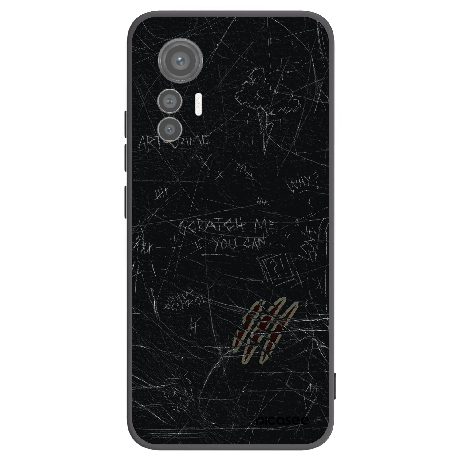 Picasee husă neagră din silicon pentru Xiaomi 12 Lite - SCRATCH