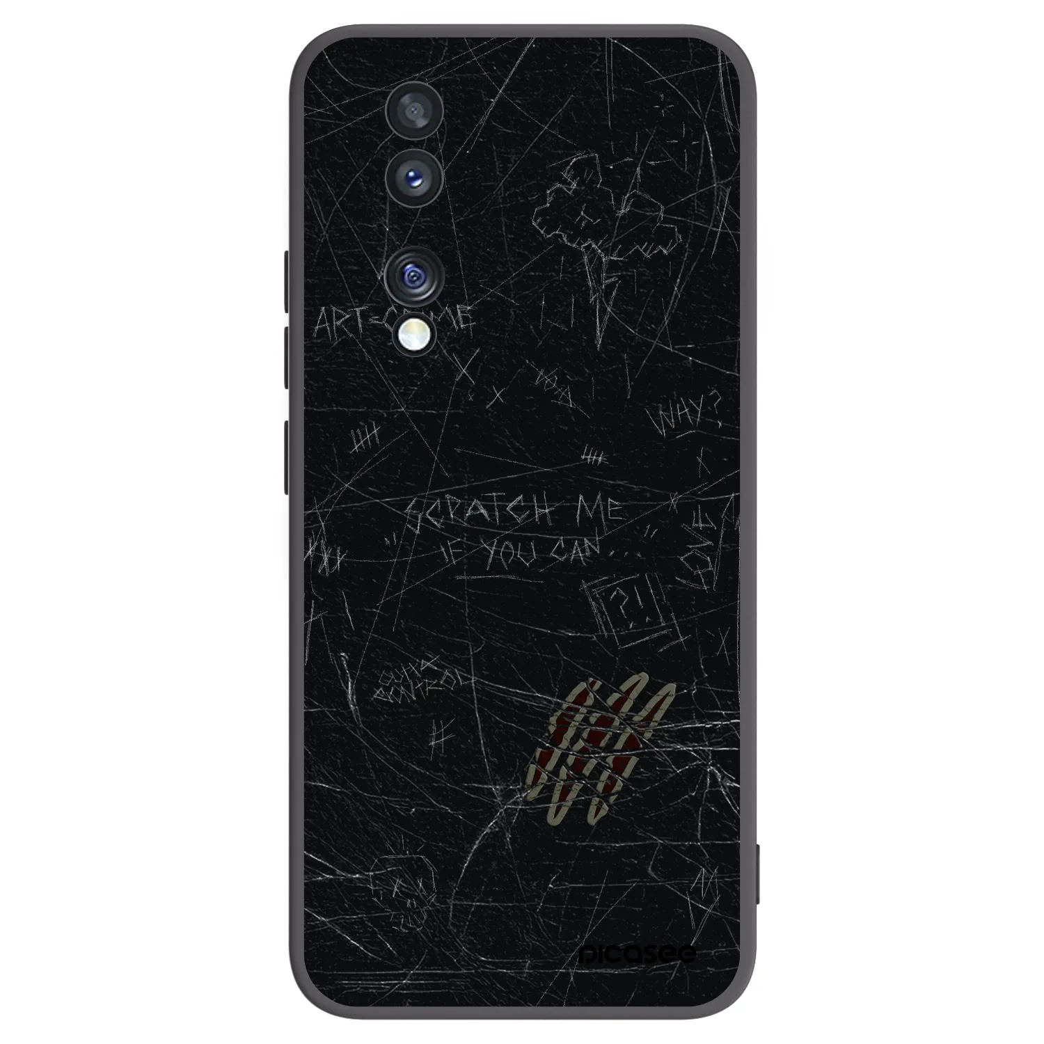 Picasee husă neagră din silicon pentru Honor 70 - SCRATCH