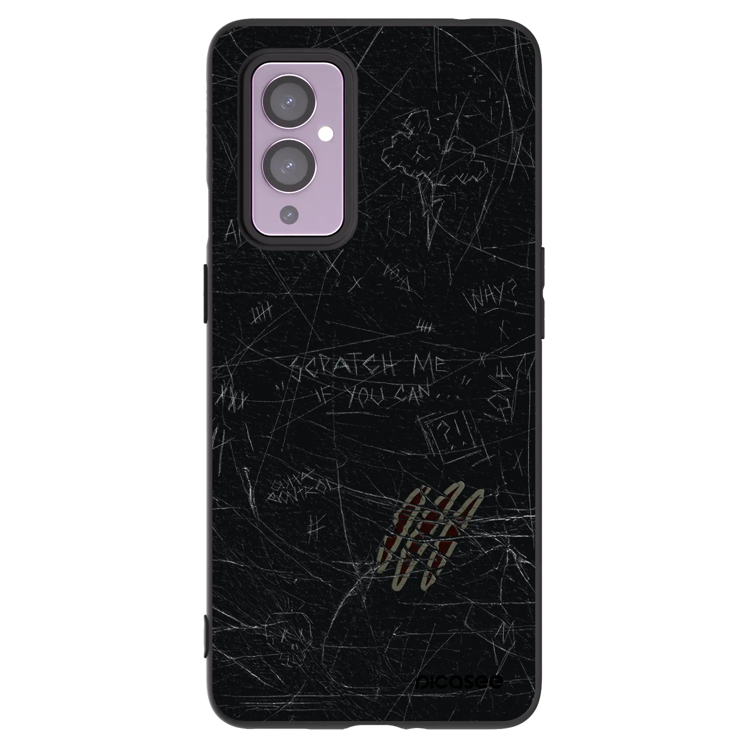 Picasee husă neagră din silicon pentru OnePlus 9 - SCRATCH