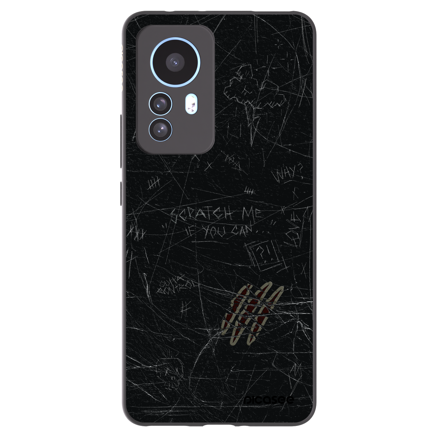 Picasee husă neagră din silicon pentru Xiaomi 12T - SCRATCH
