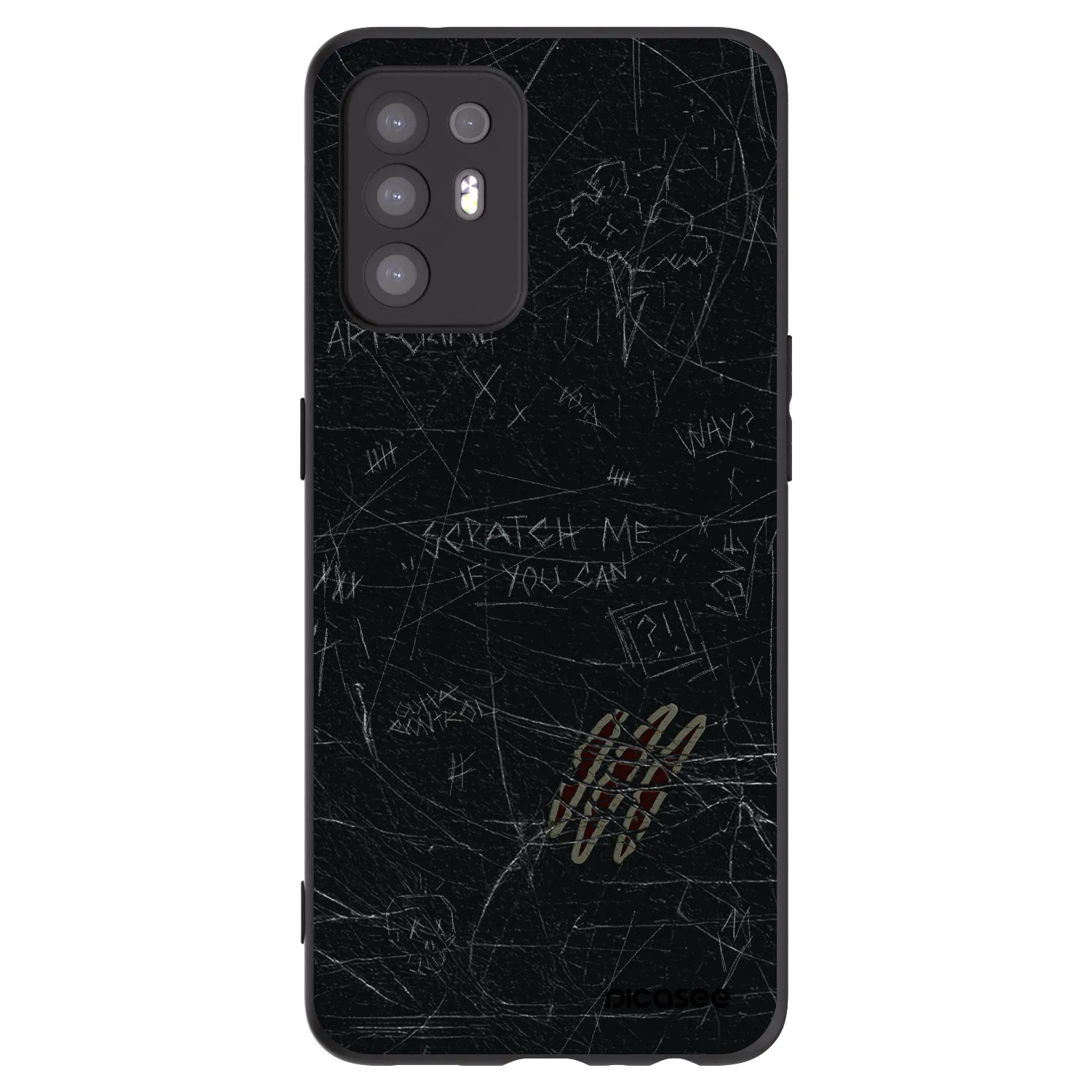 Picasee husă neagră din silicon pentru OPPO A94 5G - SCRATCH