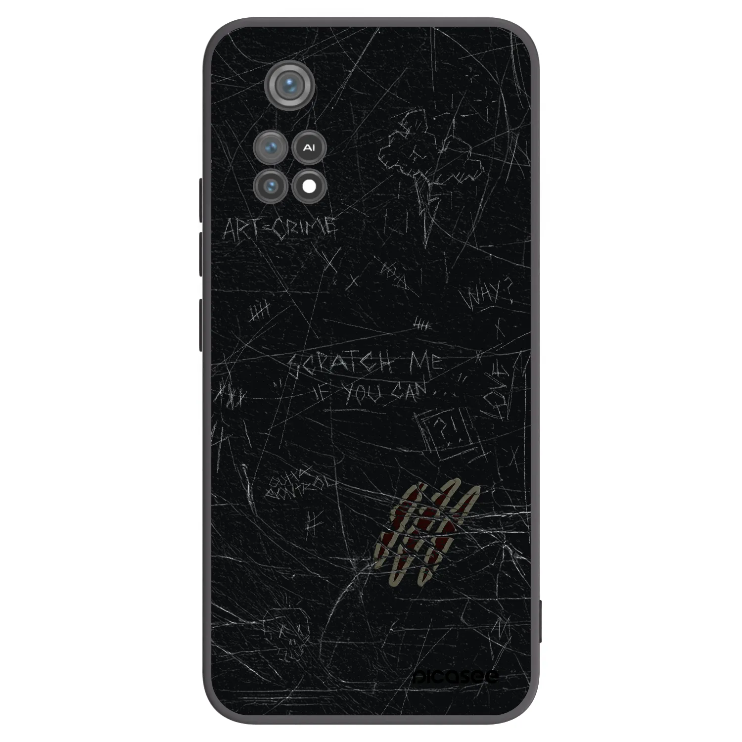 Picasee husă neagră din silicon pentru Xiaomi Poco M4 Pro - SCRATCH