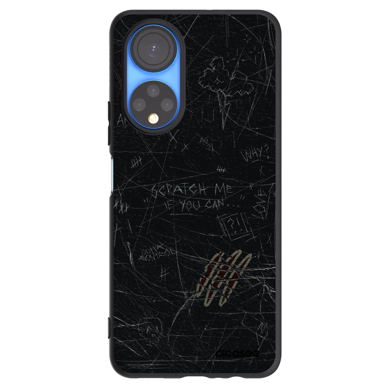 Picasee husă neagră din silicon pentru Honor X7 - SCRATCH