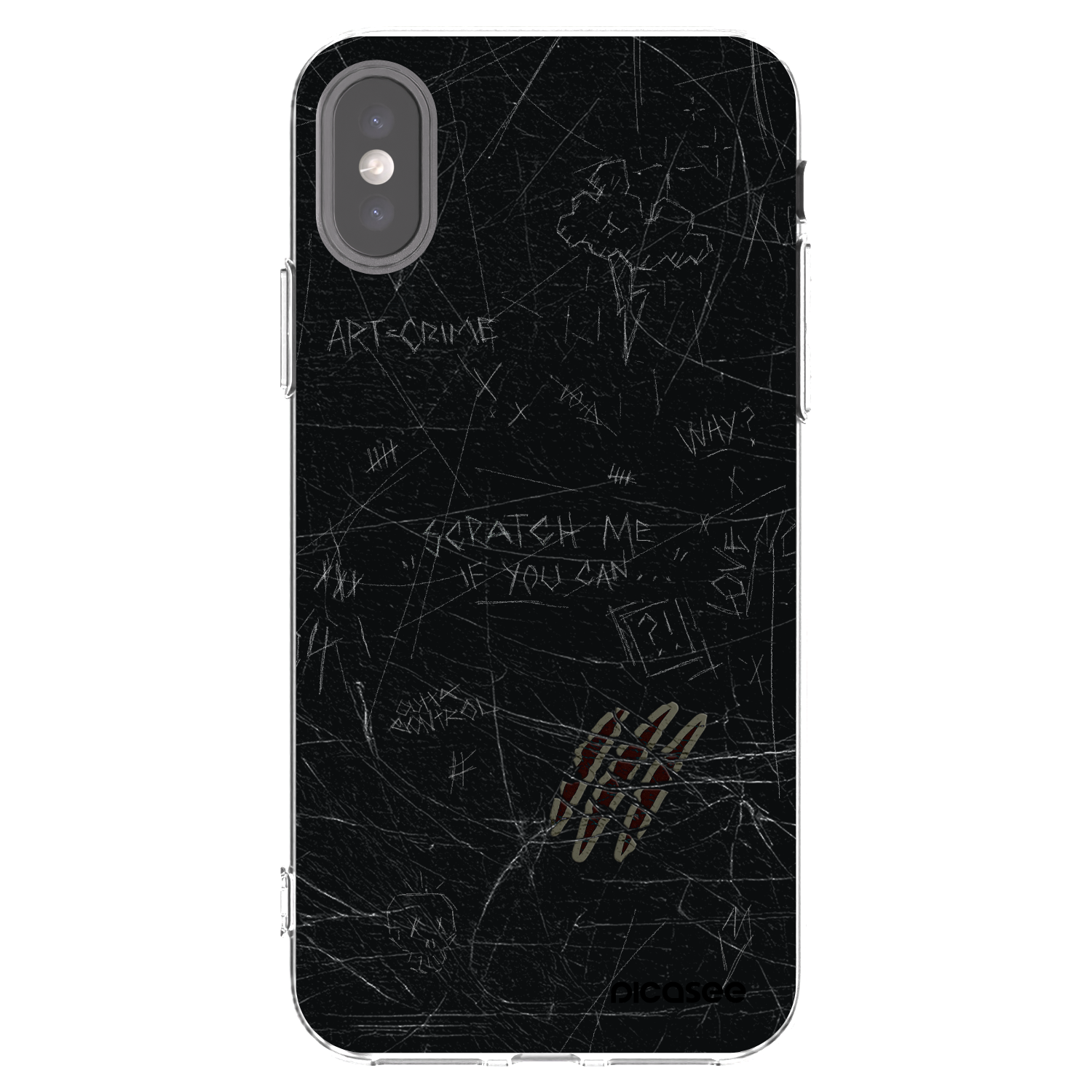 Picasee husă transparentă din silicon pentru Apple iPhone X/XS - SCRATCH