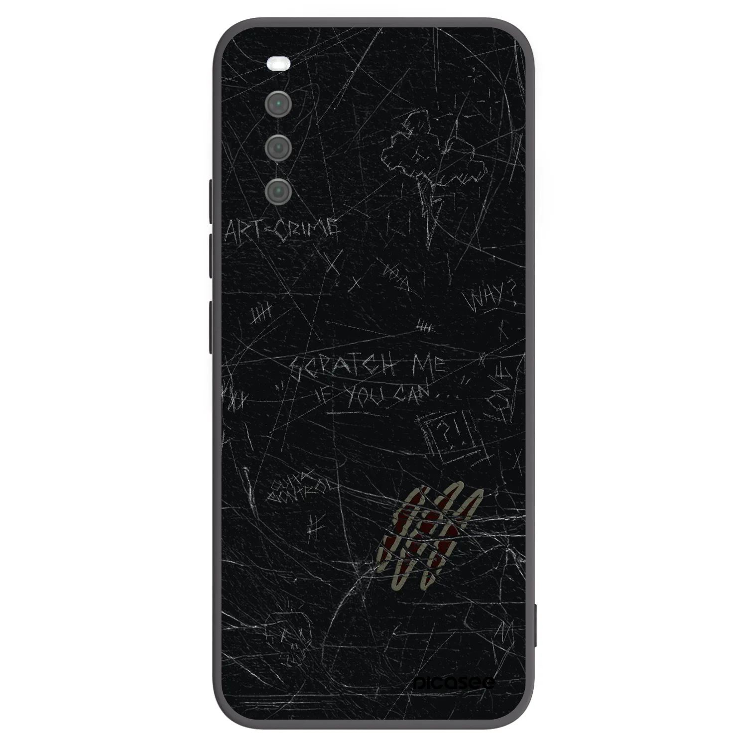 Picasee husă neagră din silicon pentru Sony Xperia 10 III - SCRATCH