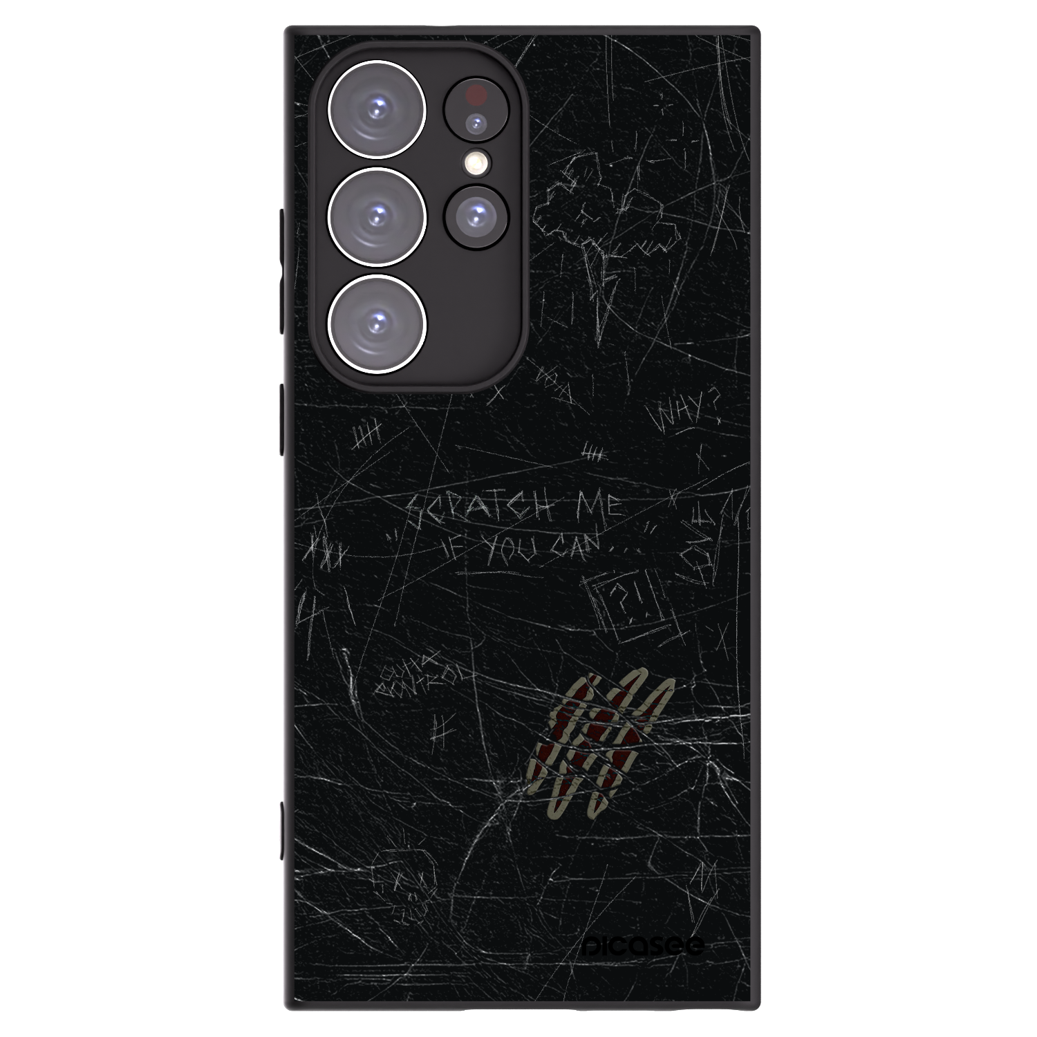 Picasee husă neagră din silicon pentru Samsung Galaxy S23 Ultra 5G - SCRATCH