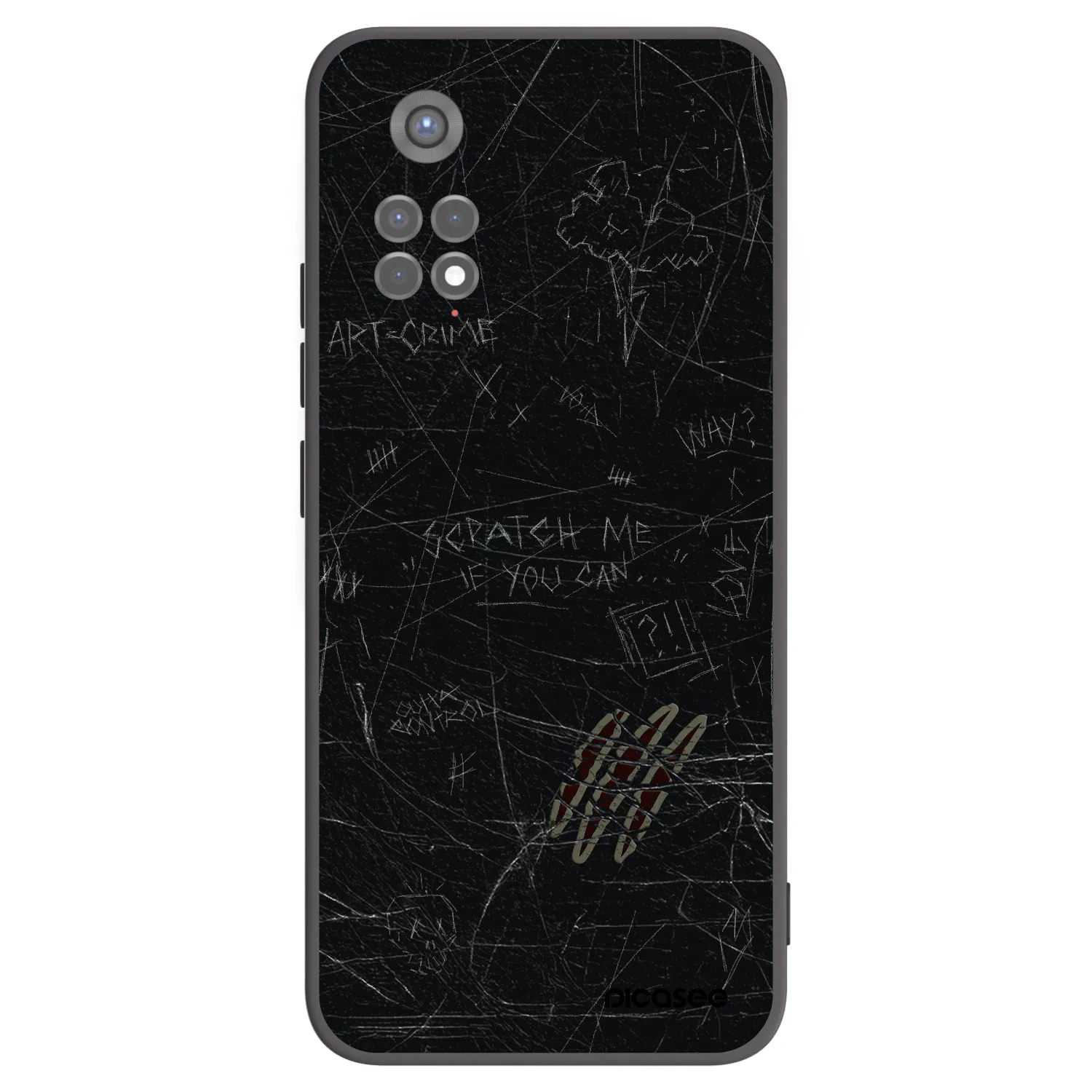 Picasee husă neagră din silicon pentru Xiaomi Redmi Note 11S 5G - SCRATCH