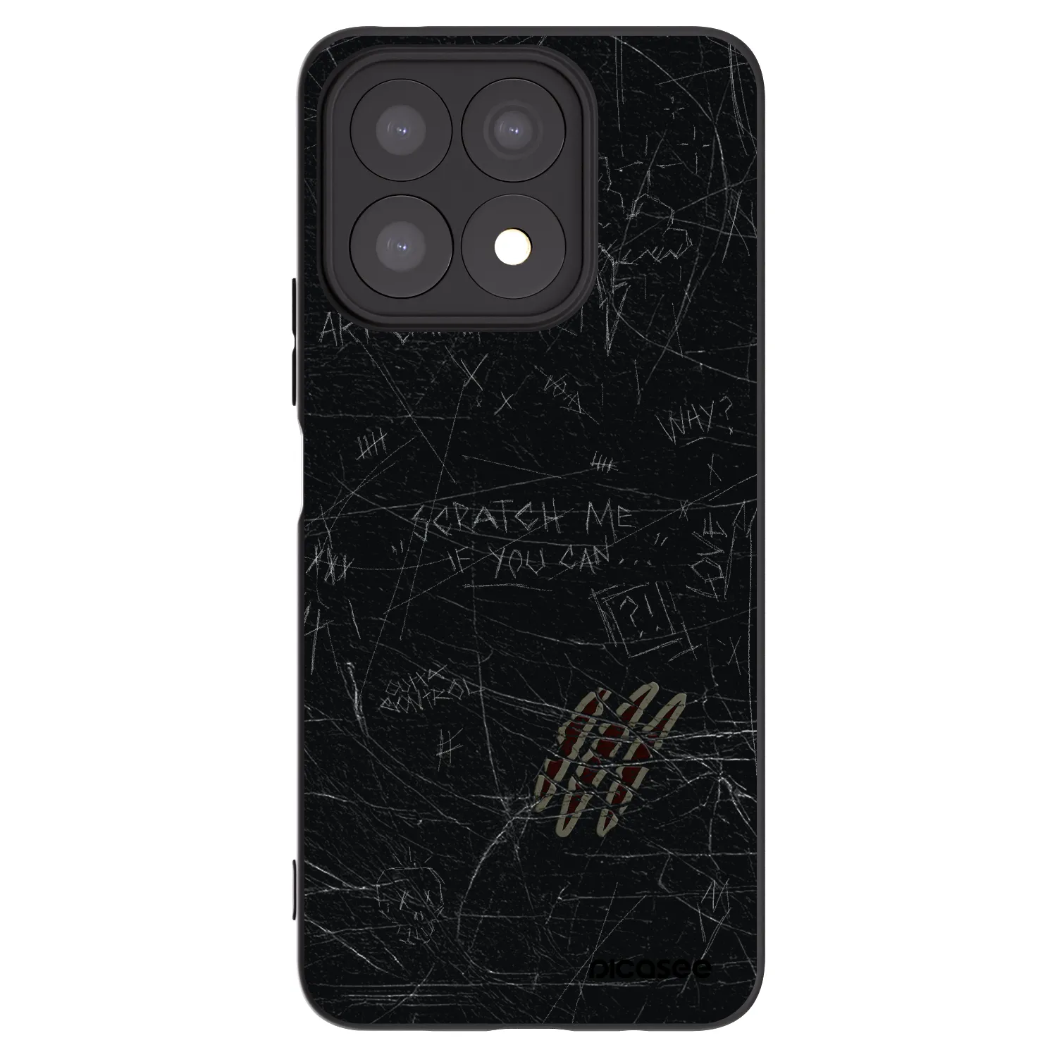Picasee husă neagră din silicon pentru Honor X8a - SCRATCH