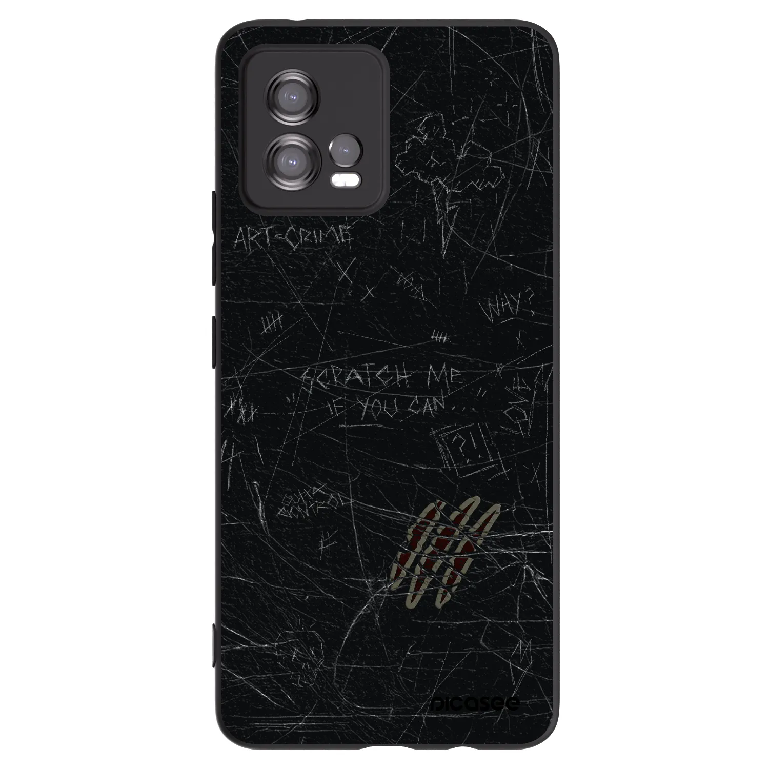 Picasee husă neagră din silicon pentru Motorola Moto G72 - SCRATCH