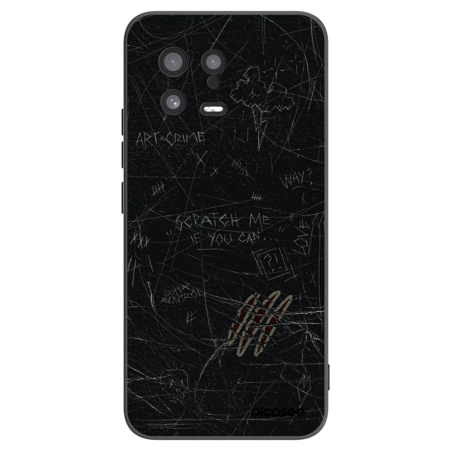 Picasee husă neagră din silicon pentru Xiaomi 13 - SCRATCH