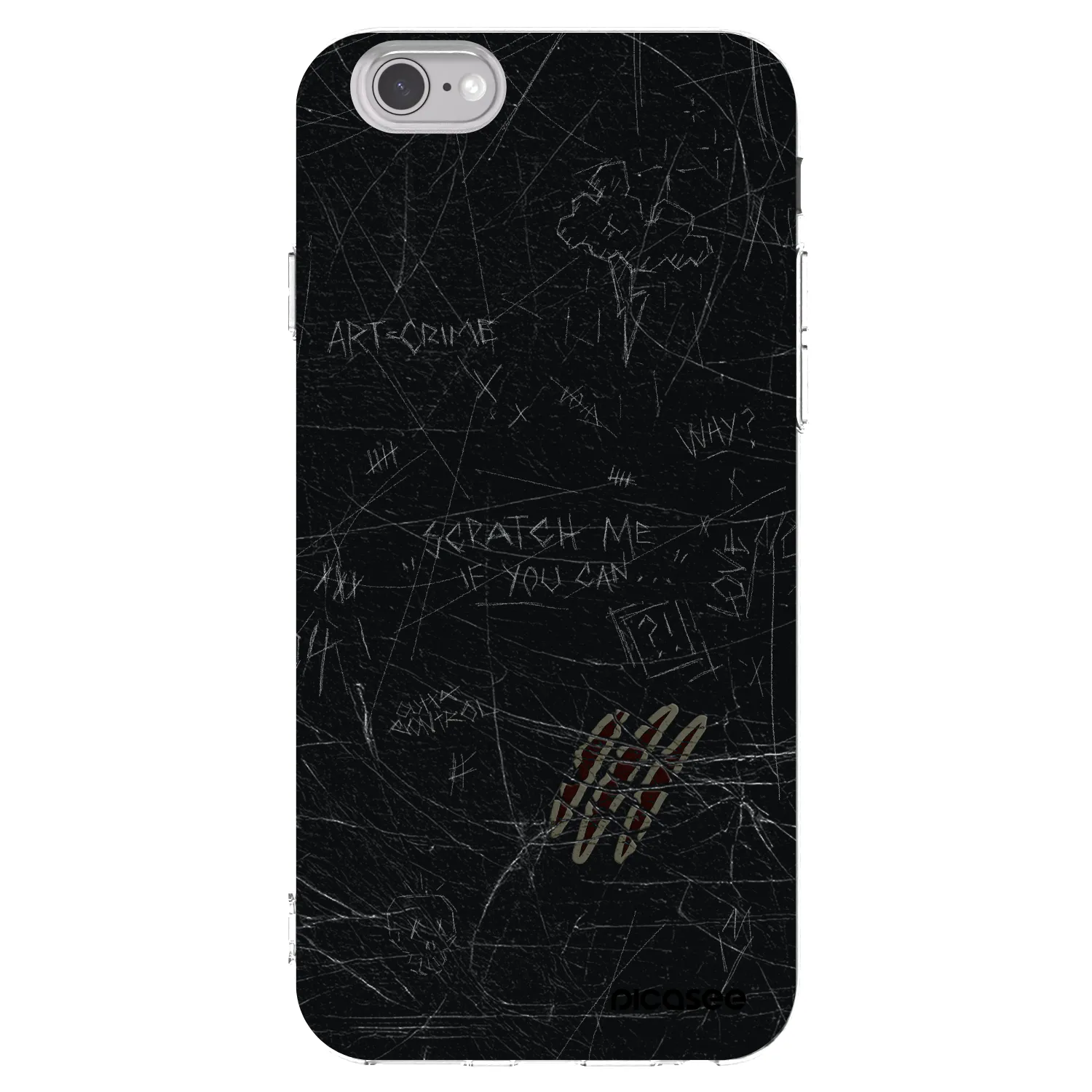Picasee husă transparentă din silicon pentru Apple iPhone 6/6S - SCRATCH