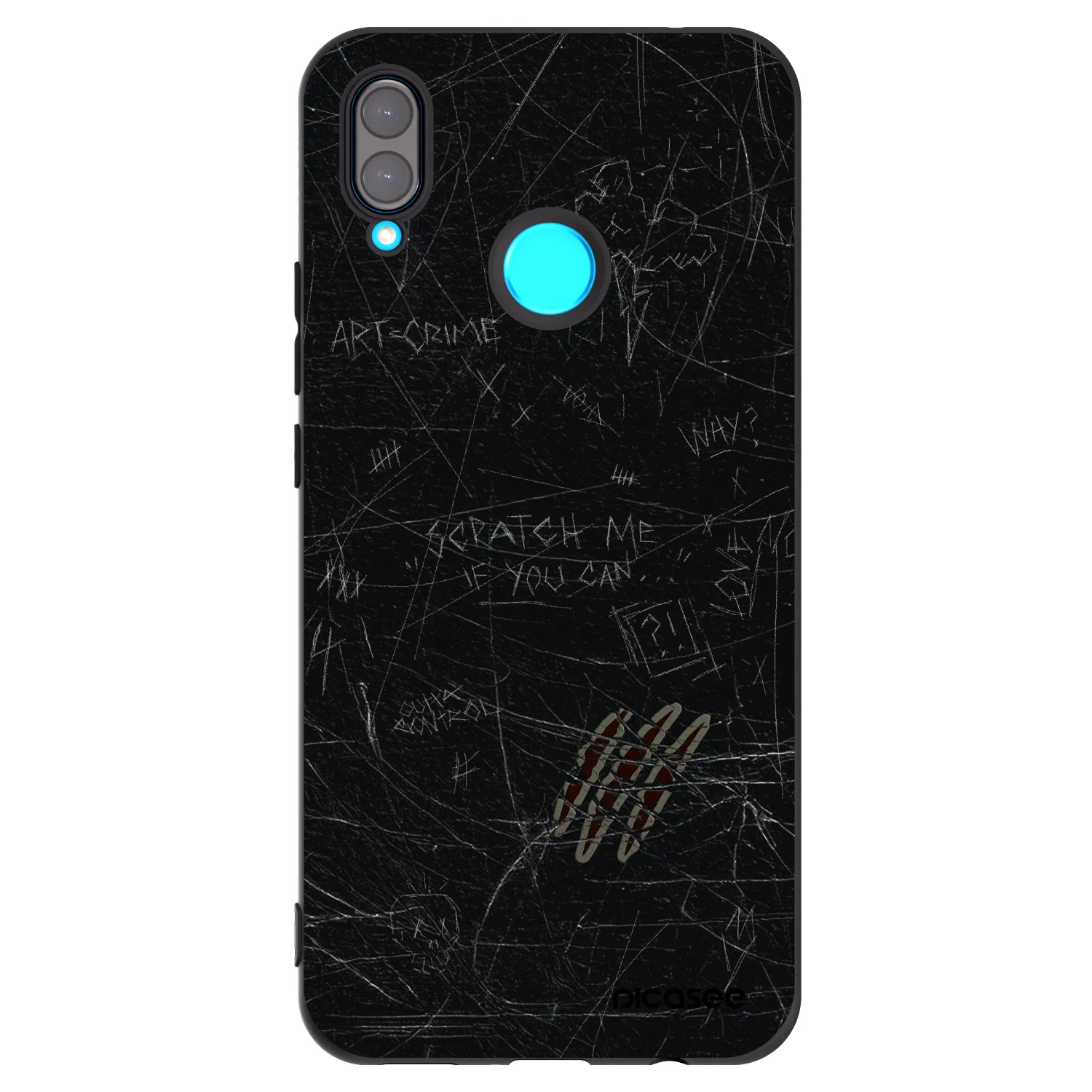 Picasee husă neagră din silicon pentru Huawei Nova 3 - SCRATCH